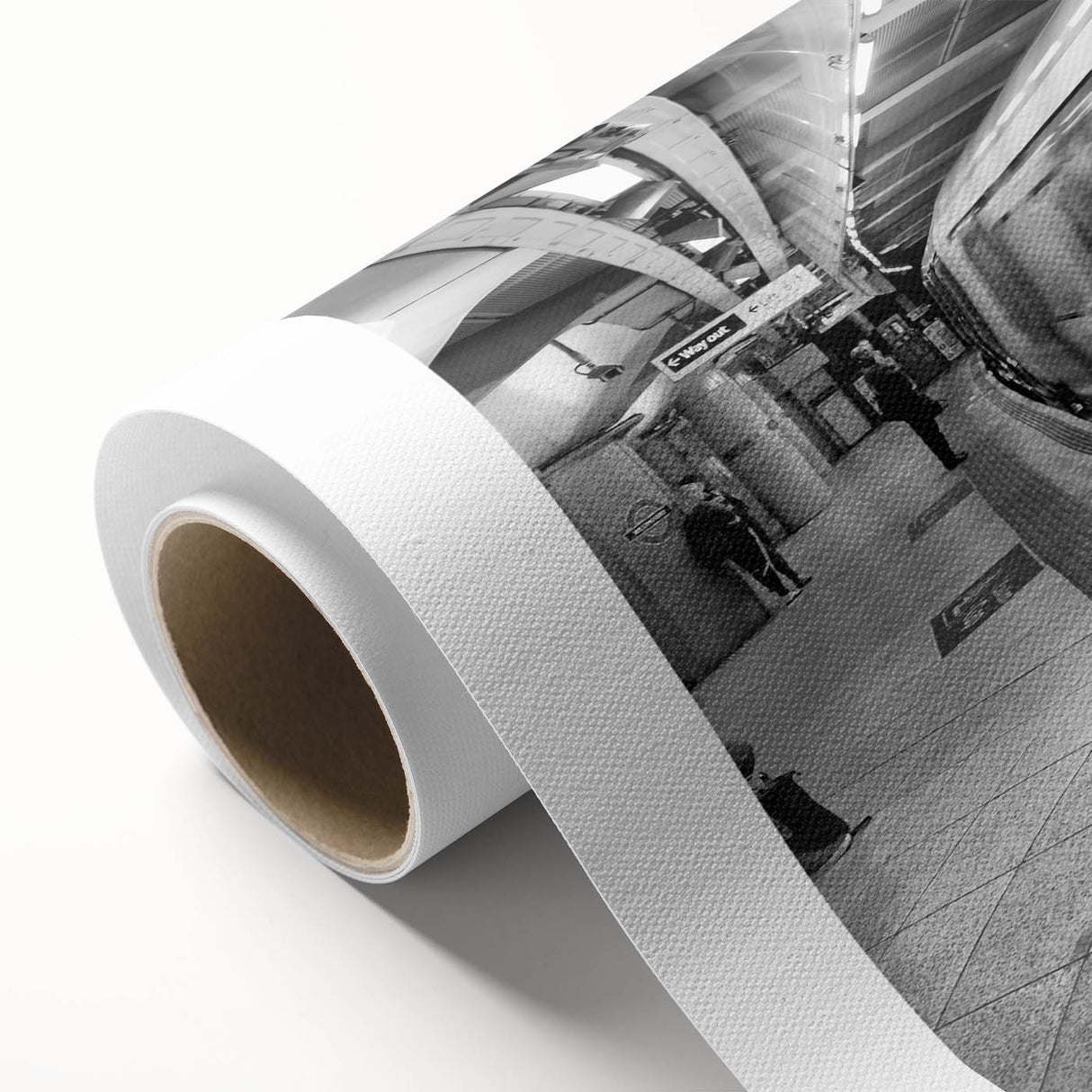Art deco poster of Piccadilly, England in pastel shades on rolled canvas, ideal for nursery wall art.