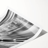 Extra large wall art featuring line art flowers in black on white, rolled print, ideal for large living room wall decor.