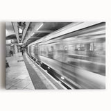 Black and white stretched canvas of Piccadilly, England, ideal for kitchen wall art.