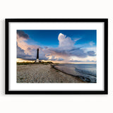 Extra large abstract art print of a colorful, textured European scenery on a black framed canvas.