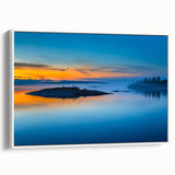 Vintage poster art of a European Finnish landscape on extra large framed canvas.