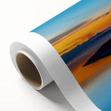 Art Deco style poster of a serene Finnish landscape on rolled canvas, suitable as nursery wall art or dining room decor.