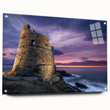 Acrylic print of a Corsican landscape in muted earth tones, suitable for bedroom or dining room decor.