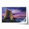 Extra large rolled print of Corsica scenery with vibrant floral elements, ideal for dining room wall art.