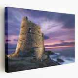 Large canvas print featuring a serene Corsican landscape with lush greenery and distant mountains.