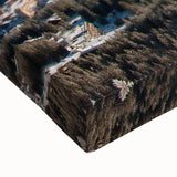 Black and white landscape art painting of the French Alps on large stretched canvas, ideal for bedroom wall decor.