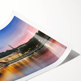 Extra large rolled print featuring line art flowers in muted tones, ideal for large living room wall art.