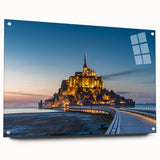 Acrylic glass print of a large abstract depiction of a French landscape in earthy tones.