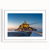 Textured art print of an abstract European landscape in muted earth tones, framed with a white mat.