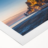 Art deco poster of a serene French landscape in soft pastel shades, printed on rolled canvas.