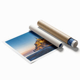 Extra large rolled print depicting a serene floral scene in soft pastel shades, ideal for classy bathroom wall art.