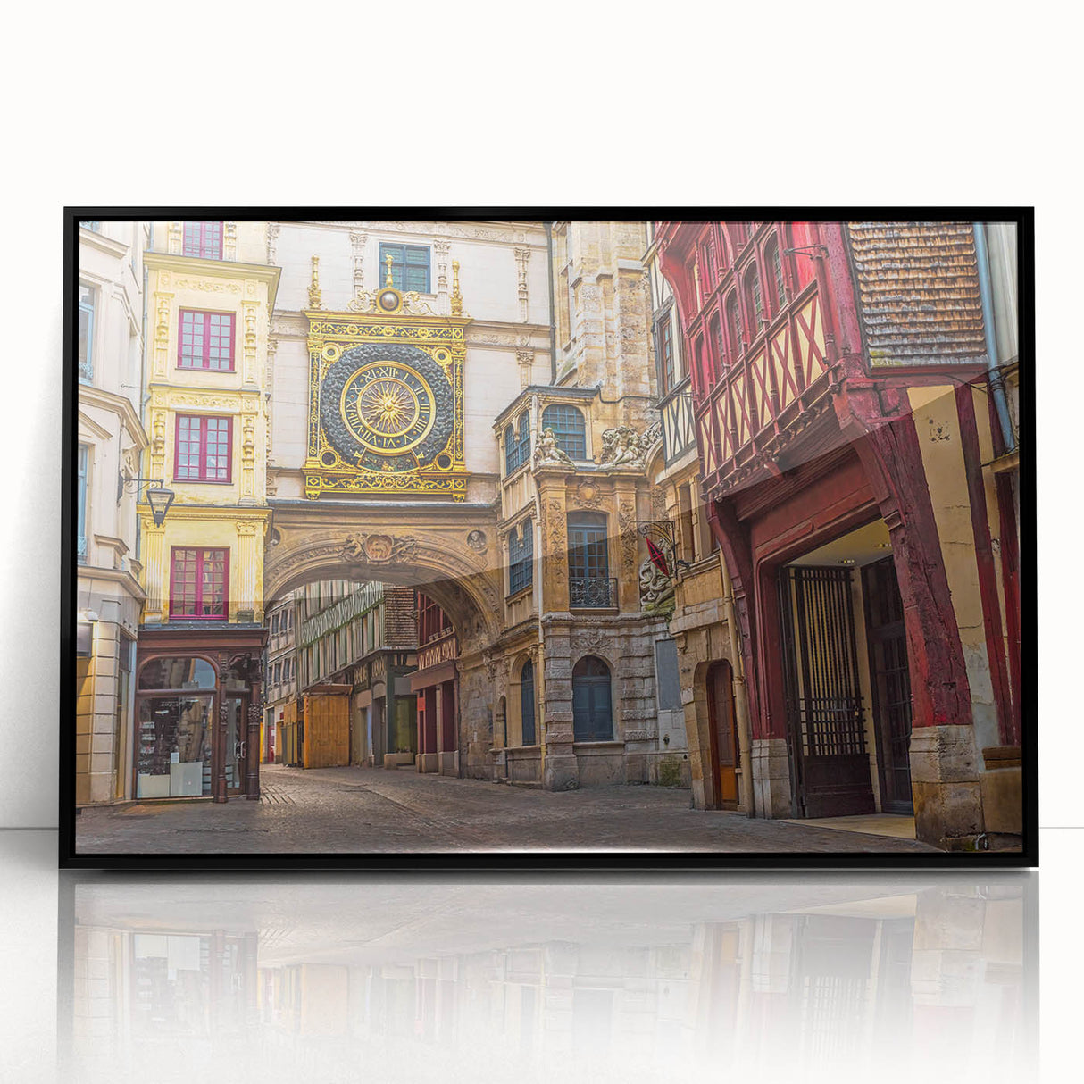 Large abstract wall art depicting the Normandy landscape in muted earth tones on a framed acrylic.