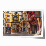 Rolled print of Normandy, France scenery with vibrant floral elements on canvas, ideal for art wall dining room.