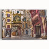 Black and white stretched canvas of Normandy scenery, ideal for kitchen wall art or bedroom ambiance.