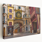 Canvas print of a scenic Normandy landscape in soft earth tones, ideal for kitchen wall art.