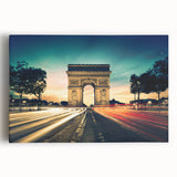 Black and white stretched canvas of Paris skyline, ideal for kitchen wall art or bedroom ambiance.