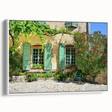Vintage poster art of Provence scenery in vibrant colors on extra large framed canvas, suitable for living room decor.