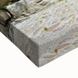 Large art depicting a black and white landscape of Provence, France on stretched canvas, suitable for bedroom decor.