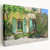 Large art depicting the Provence scenery in France on stretched canvas, with vibrant green and blue tones.