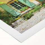 Art deco poster of Provence scenery in muted earth tones on rolled canvas, ideal for dining room decor.