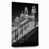 Large abstract wall art of a Southern France scenery in muted earth tones on acrylic glass.