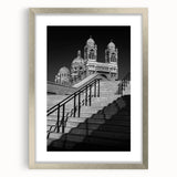 Extra large abstract art print of a textured Southern France scenery in silver frame, ideal for living room decor.