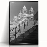 Large abstract wall art depicting a vibrant, colorful French landscape on black-framed acrylic.