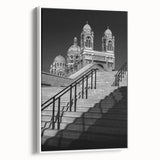 Vintage poster art of a scenic South France landscape on framed canvas, featuring vibrant colors.