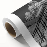 Art deco poster of a serene French southern landscape, pastel colors on rolled canvas, ideal for nursery wall art.