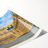 Extra large wall art featuring line art flowers in subtle hues on a rolled print, suitable for large living room decor.