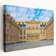 Large canvas print of the Versailles Palace gardens in muted green and beige tones, suitable for kitchen wall art.