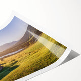 Extra large wall art featuring line art flowers in muted colors on a rolled canvas, ideal for large living room decor.