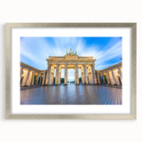 Extra large abstract art print of Berlin, featuring textured gray and silver tones on a framed canvas.