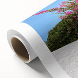 Art Deco poster of Rhodes, Greece, featuring pastel shades on rolled canvas, ideal for nursery wall art.