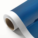 Art Deco poster of Santorini with blue and white tones on rolled canvas, suitable for nursery wall art or dining room decor.