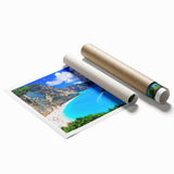 Extra large rolled print of a floral scene in Greece, with muted earth tones, ideal for classy bathroom wall art.