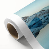 Art Deco style poster of a European Greenland scenery on rolled canvas, ideal for nursery wall art.