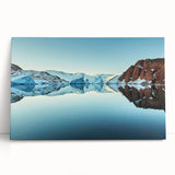 Large black and white photo of a European Greenland landscape on stretched canvas, suitable for kitchen wall art.