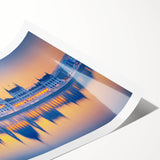 Extra large wall art featuring line art flowers in black on white, rolled print format, suitable for large living room decor.