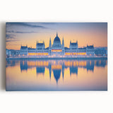 Black and white stretched canvas of a European cityscape, ideal for kitchen wall art or bedroom ambiance.