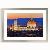 Extra large wall art of abstract Florence scenery in muted earth tones on framed canvas, ideal for living room decor.