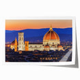 Rolled canvas print of Florence scenery with muted earth tones, ideal for art wall dining room.