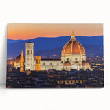 Black and white stretched canvas of Florence scenery, ideal for kitchen wall art.