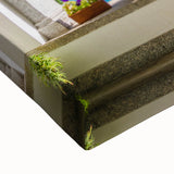 Black and white landscape art painting of Lake Como on stretched canvas, ideal for bedroom wall decor.