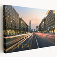 Large canvas print of Milan scenery in muted earth tones, suitable for kitchen wall art.
