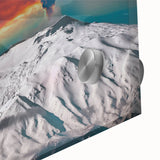 Large abstract depiction of Mount Etna in muted earth tones on acrylic glass.