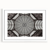 Textured abstract art print of Naples scenery in muted earth tones on a framed white mat, ideal for bedroom art.