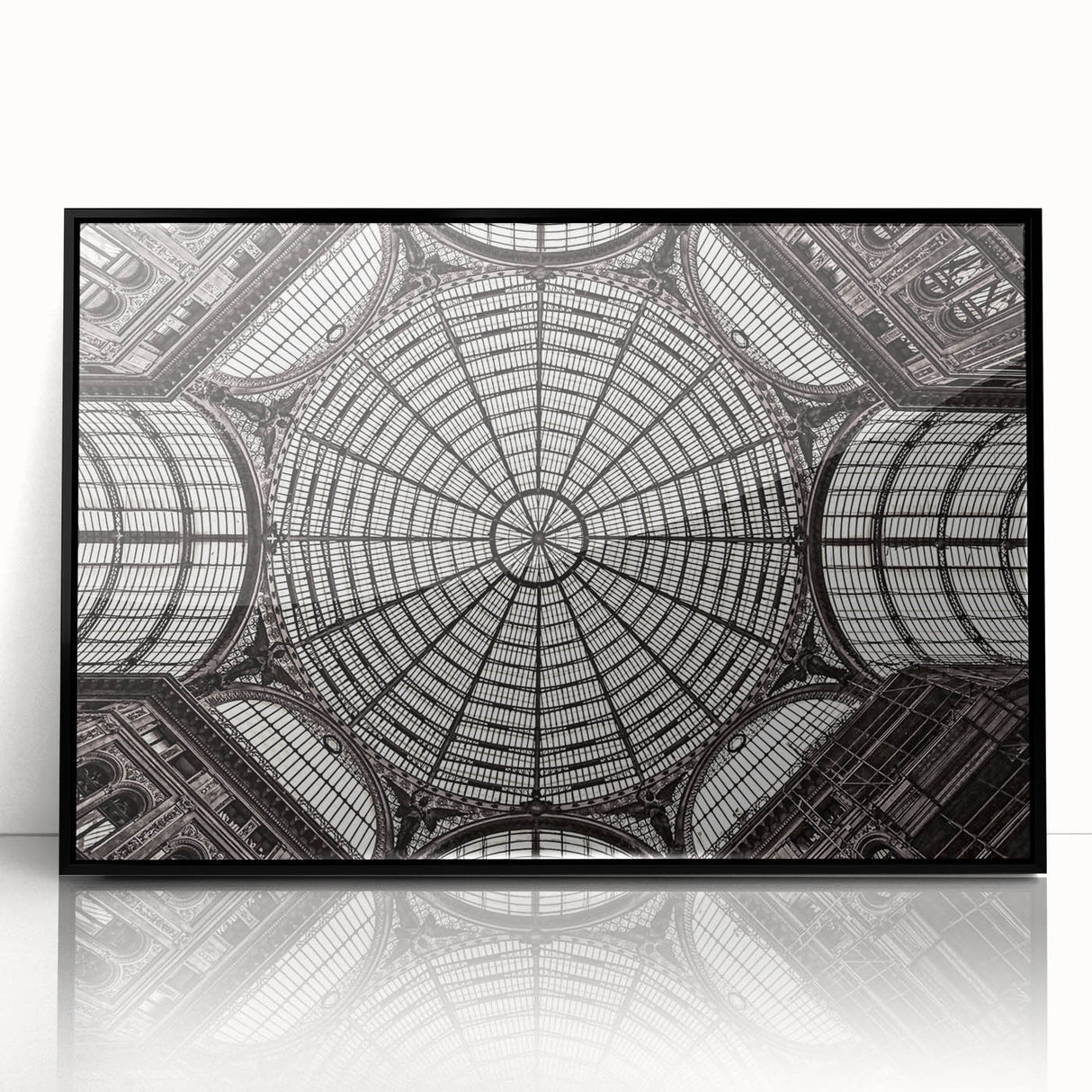 Large abstract wall art depicting Naples, Italy, in muted earth tones on a framed acrylic.