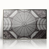 Large art print of Naples scenery, in muted earth tones on silver-framed acrylic, ideal for modern art wall decor.