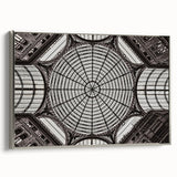 Framed canvas of a vintage-style landscape art painting depicting Naples, Italy.